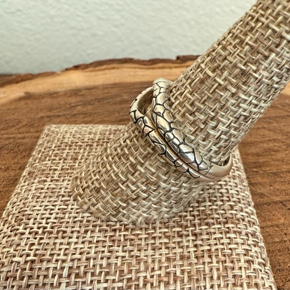Sterling Silver Ring Guard / Enhancer / Wrap / Jacket - 2 Piece Size 9 - Picture 2 of 10